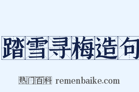 踏雪寻梅造句是什么意思的图片